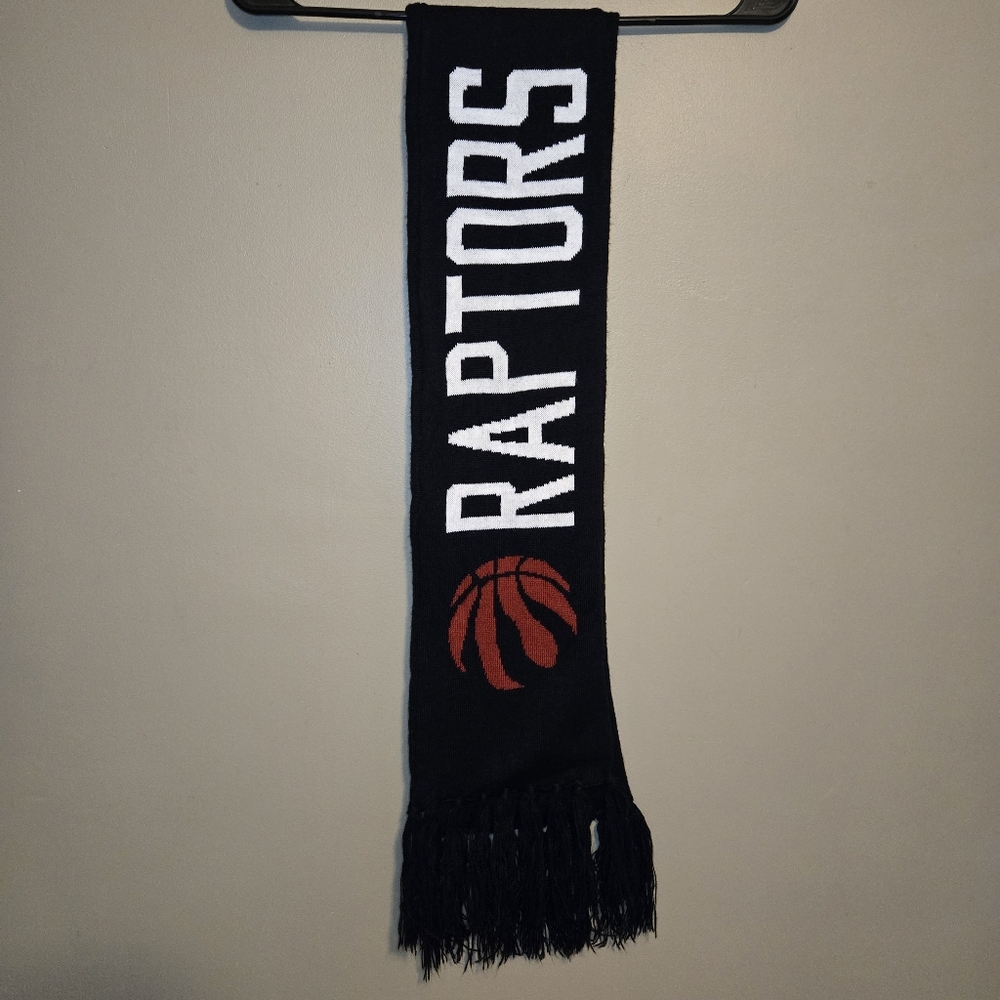 Toronto Raptors Coors Light NBA Basketball Scarf Black Large Logo Fringe Unisex